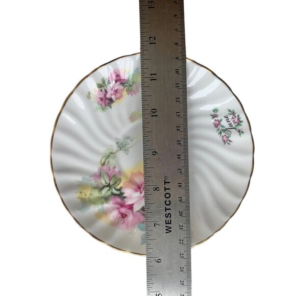 Royal Patrician Staffordshire England June Cup and saucer tea cup White with pin - Picture 10 of 10